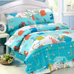 Funny Dinosaur Print 4-Piece Kids Duvet Cover Sets