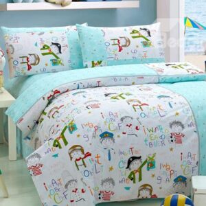 Cartoon Character Print 4-Piece Kids Duvet Cover Sets