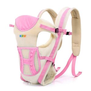 Pink Summer Breathable Mesh Fabric with Front Pocket Baby Carrier
