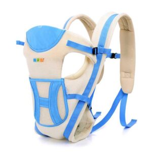 Blue Summer Breathable Mesh Fabric with Front Pocket Baby Carrier