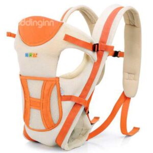 Orange Summer Breathable Mesh Fabric with Front Pocket Baby Carrier