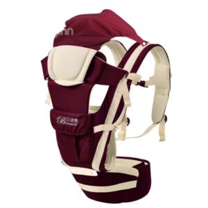 Multi Position Burgundy Cozy Cotton Baby Carrier