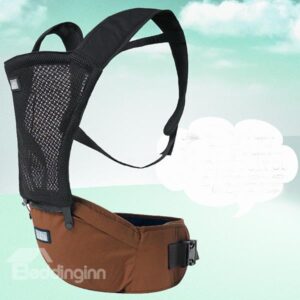 Comfortable Breathing Brown Cotton Baby Carrier