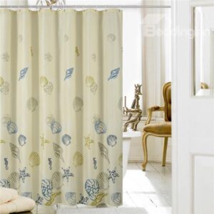 European Style Shell and Starfish Shower Curtain