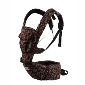 Comfortable Brown Cottton Four-Position Detachable Baby Carrier