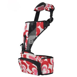 Multi Functional Red Color Baby Hip Seat and Carrier with Pockets