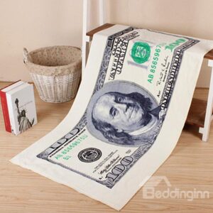 Novel Fashion Best 100 Dollars Pattern Bath Towels