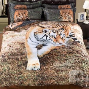 Stylish Vivid 3D Tiger 5-Piece Comforter Sets