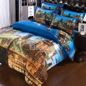 Gorgeous Night Scene Print 5-Piece Comforter Sets