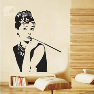 Elegant Audrey Hepburn Print Wall Sticker