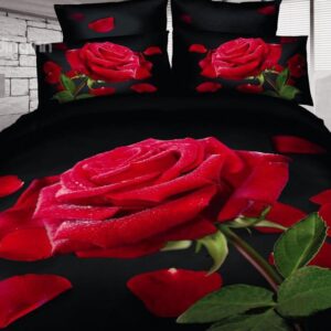 Gorgeous 3D Rose Romantic Style One Pair Pillow Cases