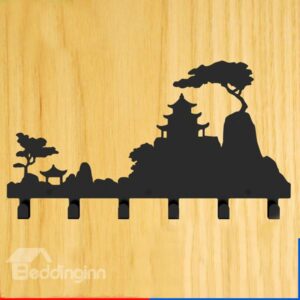 Creative Tower and Tree Image Steel Coat Hook