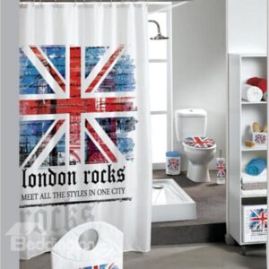 London Style National Flag Extra Long Shower Curtain