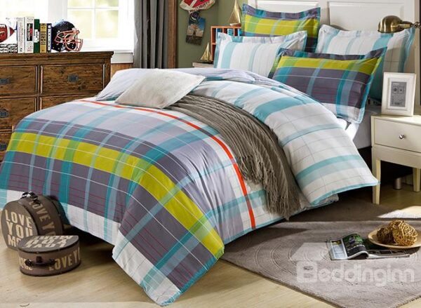 100% Cotton Well Designed Lattice Duvet Cover Sets