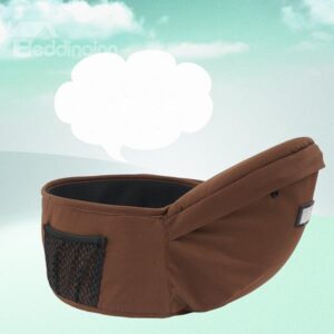 Chocolate Color Comfortable Useful Cotton Baby Hip Seat with Pocket