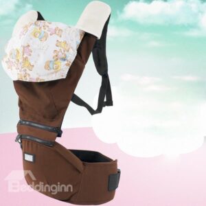 Chocolate Color Super Comfortable Cotton Baby Carrier with Hood