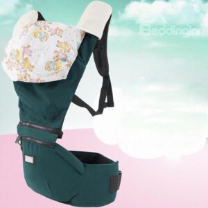 Vibrant Green Color Super Comfortable Cotton Baby Carrier with Hood