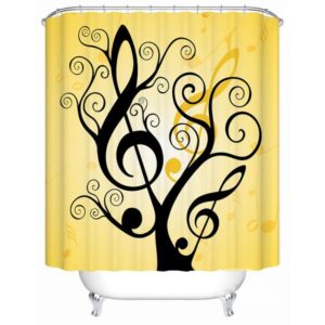 Unique Creative Note Tree Extra Long Shower Curtain
