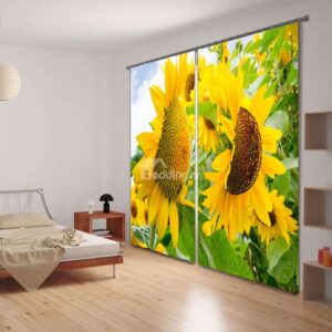 Vivid Sunflower Versatile 3D Blackout Curtain