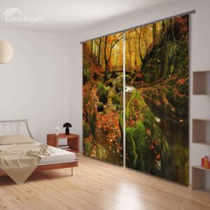 Beautiful Forest Functional 3D Blackout Curtain