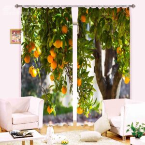 Apricot Tree 3D Digital Printing Blackout Curtain