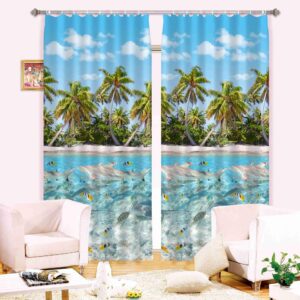 Summer Refreshing 3D Digital Printing Blackout Curtain