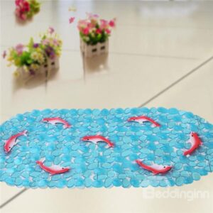 Unique Pretty Red Dolphin Print Bath Mats