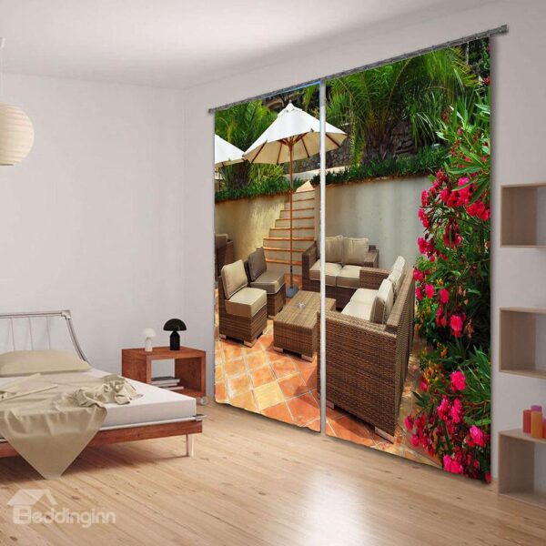Sofa 3D Digital Print Functional Blackout Curtain