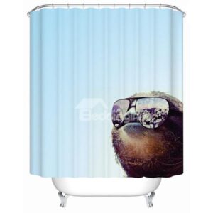 Novel Fashion Blue 3D Bathroom Shower Curtain