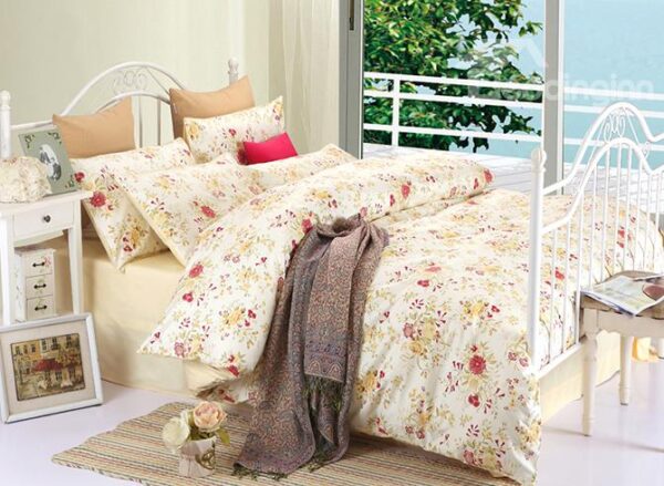 Top Class Floral Full Cotton 4-Piece Duvet Cover Sets