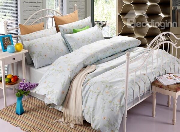 Slap-up Elegant Camellia 100% Cotton 4-Piece Duvet Cover Sets