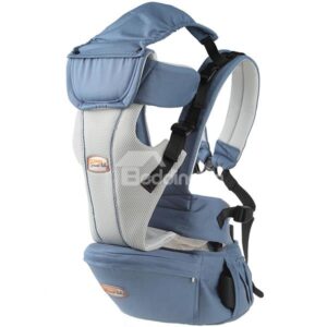 Safe Comfortable Multi Functional Light Blue Cotton Baby Carrier