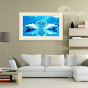 Stunning Swan Couple in Lake 1-Piece DIY Diamond Sticker