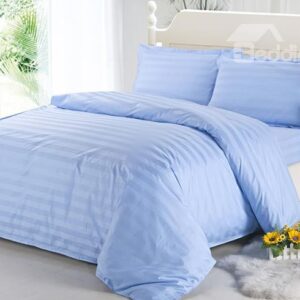 Comfy Cotton Graceful Blue Concise Ribbon 4-Piece Duvet Cover Sets