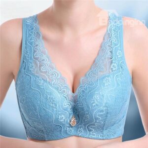 Amazing Deep V Push Up Wide Straps Plus Size Bra