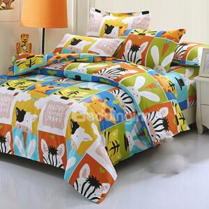 Super Cute Animals 4-Piece Cotton Kids Duvet Cover Sets