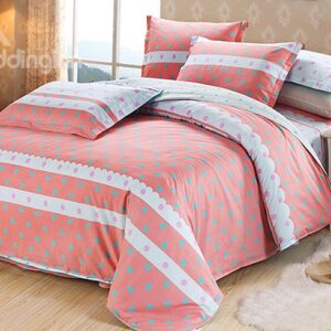 Princess Dream 4-Piece 100% Cotton Kids Duvet Cover Sets