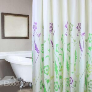 Graceful Summer Garden Copper Ring Shower Curtain