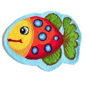 Soft Cozy Lovely Cartoon Yellow Fish Bath Rug