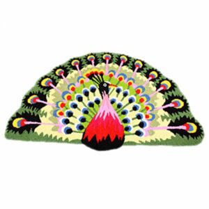Soft Arch Peacock Large Size Bath Rug