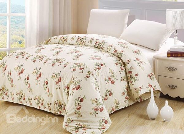 Pastoral Wild Flower 4-Piece Cotton Duvet Cover Sets