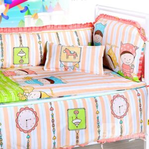 Adorable Little Person Figure 4-Piece Crib Bedding Bumpers