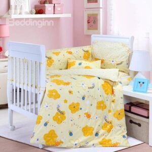 Super Cute Flowers and Bee 10-Piece Crib Bedding Sets