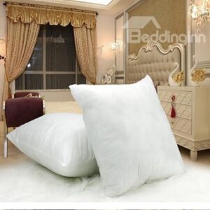 Super Comfy Plain Pure White Polyester Pillow