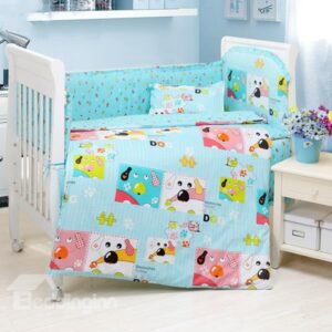Cute Colorful Doggy 10-Piece Crib Bedding Sets