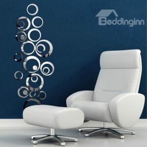 Hot Selling Unique Creative Crystal Mirror Circular DIY 3D Wall Sticker