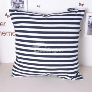 Faddish Modern Zebra-stripe 100% Cotton Throw Pillowcase