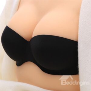 Pure Color Sheer Back Thin Type Seamless Bra