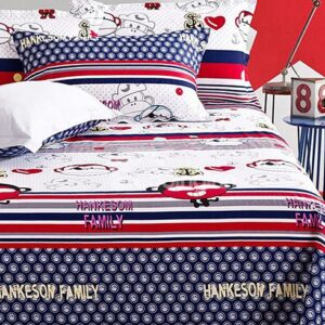 Cute Pirate Monkey 4-Piece 100% Cotton Kids Duvet Cover Sets