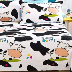 Lovely Cows Pattern 4-Piece Cotton Kids Duvet Cover Sets